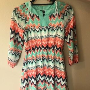 Chevron dress from Macy’s.